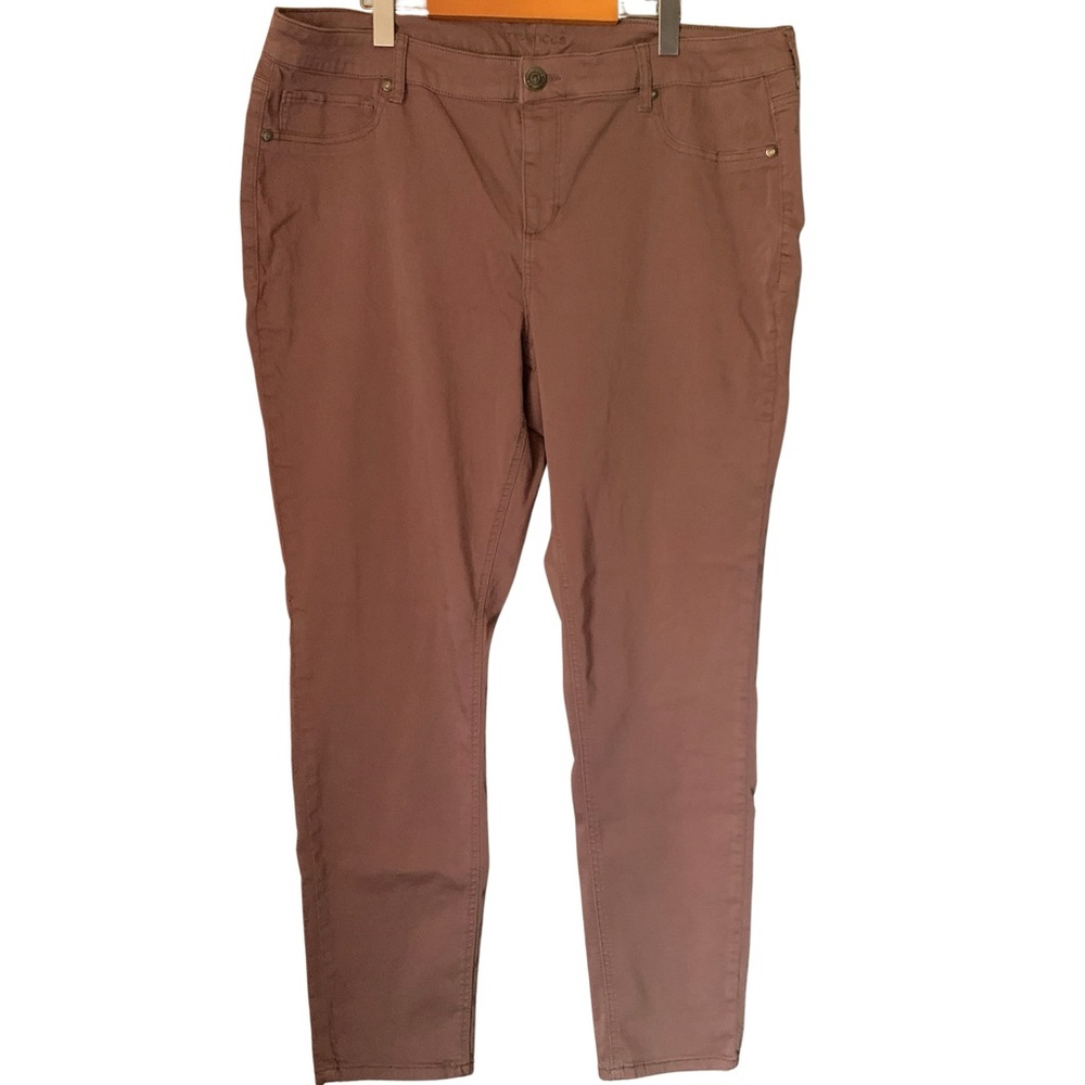 Maurices Dusty Rose Stretch Skinny Pants Size 22 Regular